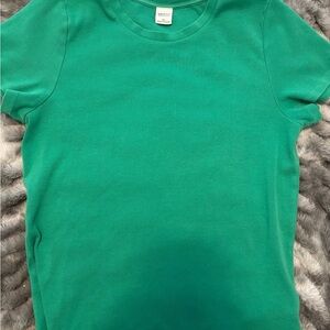 Aritzia court green homestretch rib t-shirt